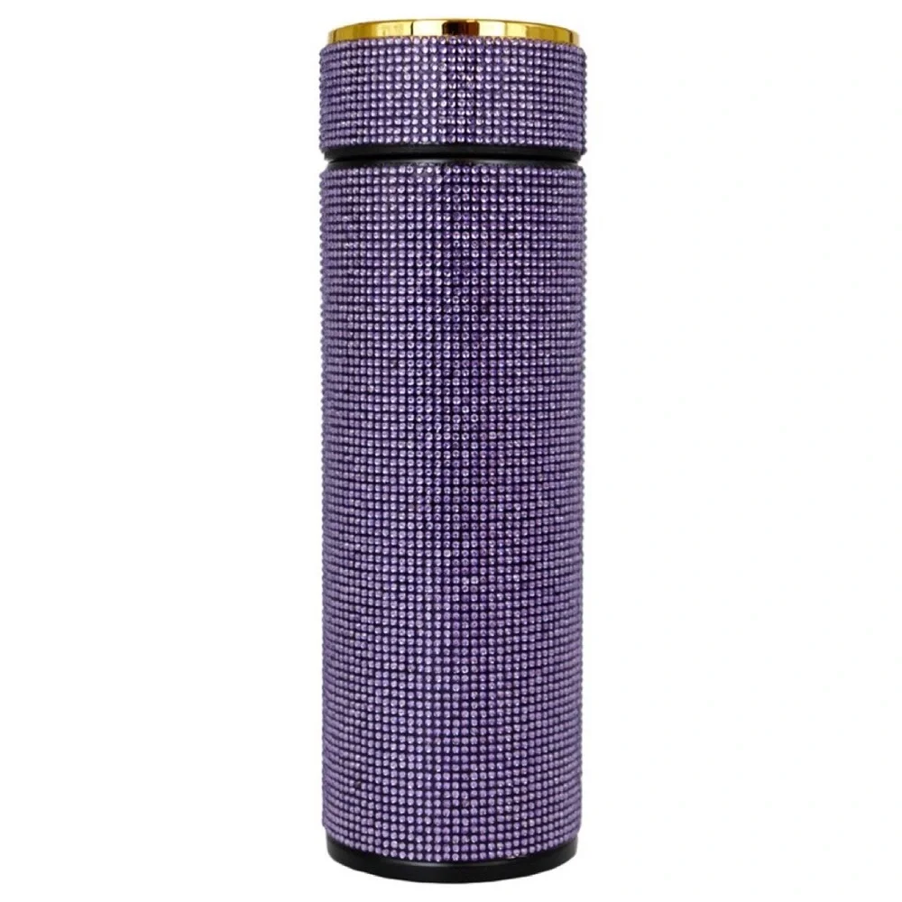 Rhinestone Embellished Insulated Stainless Steel Tumbler Thermal Coffee Cup - Picture 9 of 11